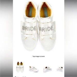 Blue by Betsey Johnson White Bride Sneakers